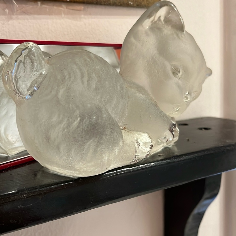 Vintage Viking Glass Kitten